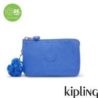 Kipling 深邃亮藍色三夾層配件包-CREATIVITY S
