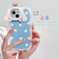 Kawaii Sanrio Anime Hobby Cinnamoroll Cartoon Iphone 14 Pro Max Mobile Phone Protective Cover Silicone Phone Case