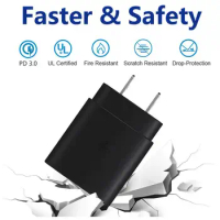 25W Type USB-C Super Fast Wall Charger + 3FT Cable For Samsung Galaxy S20 S21 5G