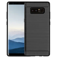 Carbon Fiber Shockproof Case For Samsung Galaxy Note 8 Silicone Case for galaxy note8 Bumper Back Cover Coque Fundas