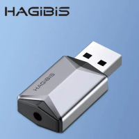 HAGiBiS 鋁合金USB耳麥合一外接式音效卡（單孔）(MA24)