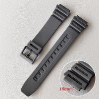 Black Replacement for Casio F-91W F105 F108 A158W A168 AE1200 AE1300 W800H Soft Silicone 18mm Watch Band Strap Men Women Sport