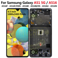 OLED 6.5'' A516 LCD Touch Screen Digitizer Assembly For Samsung Galaxy A516 A51 5G LCD Display For Samsung Galaxy A5 A516B A516F