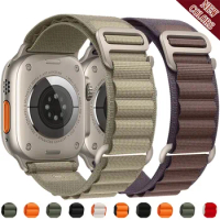 Original Alpine loop strap for Apple watch bands 49mm 44mm 45mm 40mm 41mm 44 mm belt correa iwatch series 9 8 SE 7 Ultra 2 band