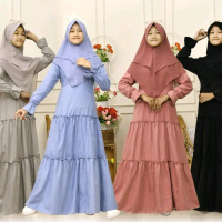 Gamis umpak 3 bahan baby codoray Polos MUMPUNG_MURAH**