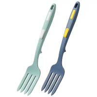 Silicone Large Cooking Forks Food-Grade Cooking Tools Portable Cooking Forks Dishwasher Anti-Slip Safe Forks for Home Cooking