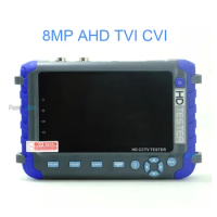 Professional CCTV Security Testing Tool IV8C 5 Inch TFT LCD 5MP AHD TVI 4MP CVI CVBS CCTV Camera Tester Monitor Support PTZ UTP