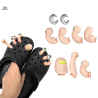 Fingers For Crocs Shoe Decoration Accessories 3d Toe Charms For Crocs Funny Simulation Foot Thumb Shoe Charms Decoration