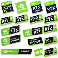 12 Styles Graphics Card Sticker RTX 2080Ti 2070 2060 TITAN VR GTX 1650 1660Ti Label 1PC
