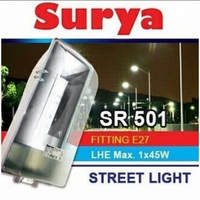 Kap Lampu Jalan Waterproof Surya Kap lampu Jalan + Tiang SR-501 Fitting E27