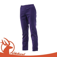 【Wildland 荒野 女 彈性針織合身長褲《紫》】0A12363/保暖長褲/休閒合身長褲