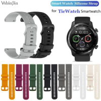 10PCS Smart Watch Strap for TicWatch Pro 3 Ultra GPS/4G Lte/GTH/GTX/GTK/E3/E2/S2/C2 Plus Silicone Bracelet Watchband 20mm 22mm