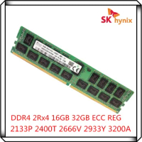 Hynix DDR4 16GB 32GB 2133P 2400T 2666V 2933Y 3200A 2RX4 PC4 2133MHz 2400MHz ECC REG RDIMM RAM 32G Server memory