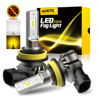 AUXITO 2Pcs 2000LM H8 H11 H9 LED Fog Light Canbus H27W1 880 H16 5202 H10 LED No Error Yellow Fog Lamp Car Driving Lamp DRL 12V