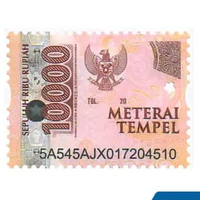 MATERAI 10.000 Baru New original pos meterai tempel 10000 Sepuluh Ribu
