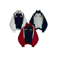 G Áo Sweater Raplang Khóa Kéo In Số Kèm Sọc Tay Chất Nỉ Bông Form Rộng Tay Phồng Basic Unisex Nam Nữ