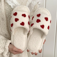 冬季居家保暖包頭毛絨月子鞋新款學生室內少女心防滑棉拖鞋女