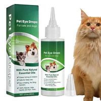 Dog Eye Drops Cat Dog Eye Wash Drops 60ml Pet Tear Stain Remover Effective Cleaning Cat Dog Eye Care Nursing Pet Eye Drops For