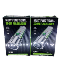 Multifunctional zoom flashlight 520A Lighting Outdoor Terang