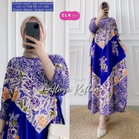 Alivia Kaftan - Batik Cap Original Bahan Rayon Super Jumbo Busui Friendly By Batik Cincaro Gamis Nya