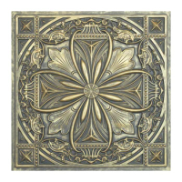 Faux paint metallic finish Wainscoting ceiling tiles 3D embossed wall panels for Cafe Club 10pcs PL10 Ancient gold PAINTSDECOR