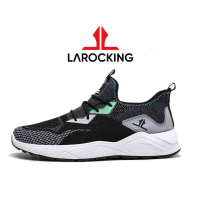 Larocking - Jayden Hitam Hijau | Sepatu Sneakers Running Gym Shoes Outdoor