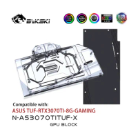 Bykski GPU Water Block for ASUS TUF RTX 3070Ti 8G GAMING Graphics Card Cooled/with Backplane Radiator Coolling,N-AS3070TITUF-X