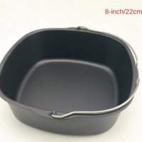 8-Inch Baking Basket for PHILIPS HD9925/HD9860/HD9905/01 Air Fryer Cake Barrel Non-Stick Baking Pan Accessory 22CM