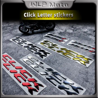 For HONDA CLICK Motorcycle 3D Stickers Decal CLICK 125i 150i 160i Logo Stripe Tape Accessories Decorative Waterproof