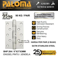 Engsel pintu PALOMA BHP 204 DLX 5”X3”X3MM 4BB NRP