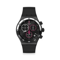 Swatch Irony 金屬Chrono系列手錶 MAGENTA AT NIGHT (43mm) 男錶 女錶