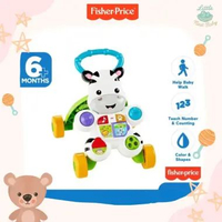 Fisher Price Infant Learn with Me Zebra Walker Push Walker Bayi 6+ Bulan Mainan Dorong Bayi Belajar