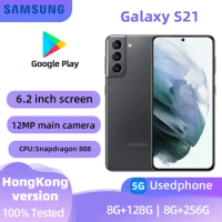 Samsung Galaxy S21 5G G9910 128G/256GB ROM 6.2inch 8GB RAM Dual SIM Triple Rear Cameras Qualcomm Snapdragon 888 used phone