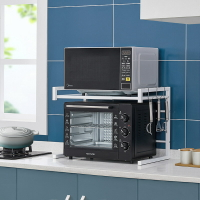 廚房置物架伸縮微波爐架多功能落地烤箱收納架多層電飯煲榨汁機架