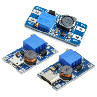 โมดูลบูสต์แบบปรับได้ DC-DC, MT3608, แผงบูสต์ 2A, โมดูลขั้นตอนขึ้น, MICRO USB 2V-24V ถึง 5V, 9V, 12V,