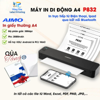 Máy In Di Động Tài Liệu P832 - In giấy A4 thường - In nhanh file từ iPhone, iPad -Tặng 1 xấp giấy A4