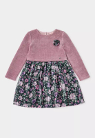 GWD Melody 粉紅色上衣二合一花卉印花洋裝