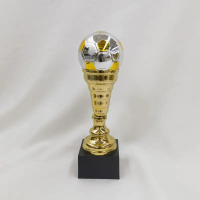 Piala Plastik Sepak Bola Silver Gold Black X8030C Trophy Piala Kejuaraan 27 CM Piala Penghargaan Pia