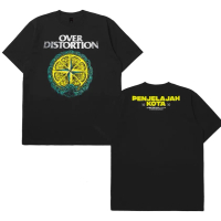 Baju Kaos Band Over Distortion Penjelajah Kota Tshirt Distro Pria Wanita Regular Combed 24s Premium