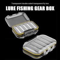 Fishing Box Lightweight Pocket Size Practical Double-sides Tackle Box for Salt Water Flies Gadget Box Fishing Accessories