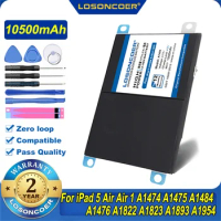 100% Original LOSONCOER 10500mAh A1484 Tablet Battery For iPad 5 5th Air 1 iPad5 A1474 A1475 A1484 A1476 A1822 A1823 A1893 A1954