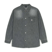 【MLB】牛仔丹寧襯衫 Varsity系列 紐約洋基隊(3ADRV0151-50GRS)