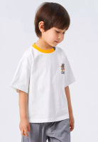 M.Latin 男童短袖T恤撞色圆领漫画印花棉布T恤