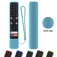 Protective Silicone Case Fit for TCL Voice TV Remote RC901V FMRD FMR1 FMR8 Washable Shockproof Skin-Friendly Remote Sheath Cover