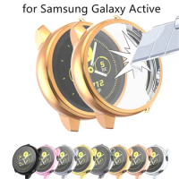 Galaxy Watch active case Samsung galaxy watch active 2 44mm 40mm bumper Protector HD Full coverage Screen Protection case
