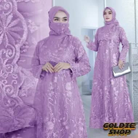 Goldie Shop Gamis Pesta Naya Big Size L - XXL 8WARNA / Maxi Long Dress Muslim / Pakaian Muslim Wanit