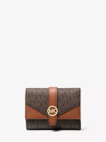 MICHAEL KORS Michael Kors Greenwich Medium Signature Logo Trifold Wallet
