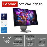 Lenovo Yoga AIO 27IAH10 Core Ultra 9 285H 32GB 1TB SSD RTX 4050 6GB GDDR6 W11 OH QHD