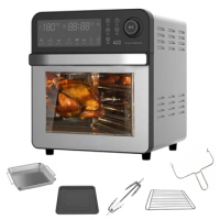 Air Fryer Deep Fryer Oven 14L 3 Layers Digital and Rotary Knob Double Heating Element 16 DIY Functions