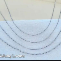 Kalung lovina emas putih 750 kadar 17 k 4gr-43cm